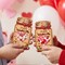 Wrapables 48pk Valentines Day Card Set, Mason Jar Happy Valentines Cards with Party Favor Bags for Classroom Exchanges (Candy Not Included)